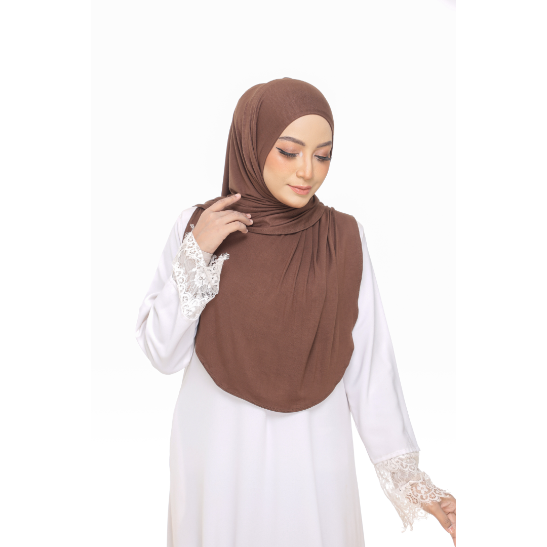 Nurul|Powder Brown|Bawal Lazy Selapis|Cotton Jersey