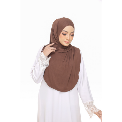 Nurul|Powder Brown|Bawal Lazy Selapis|Cotton Jersey