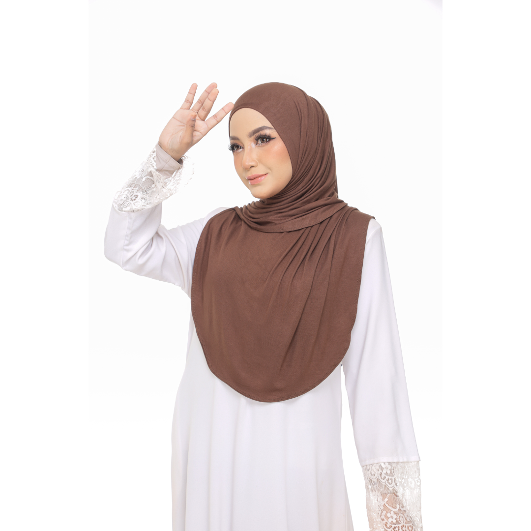 Nurul|Powder Brown|Bawal Lazy Selapis|Cotton Jersey