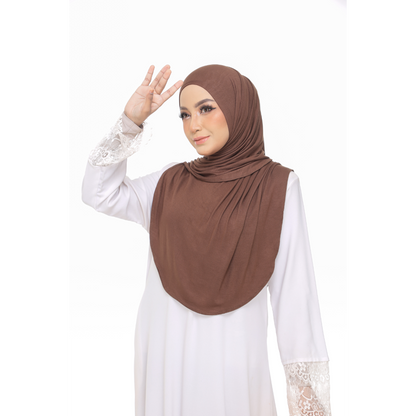 Nurul|Powder Brown|Bawal Lazy Selapis|Cotton Jersey