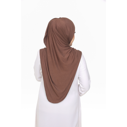 Nurul|Powder Brown|Bawal Lazy Selapis|Cotton Jersey