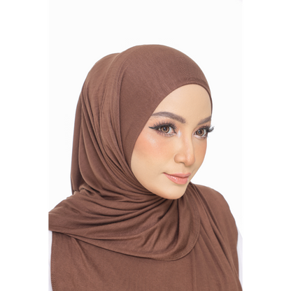Nurul|Powder Brown|Bawal Lazy Selapis|Cotton Jersey