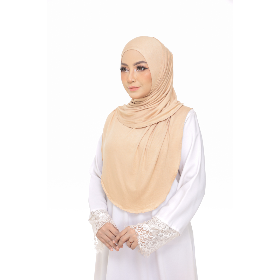 Nurul|Peach|Bawal Lazy Selapis|Cotton Jersey