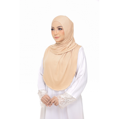 Nurul|Peach|Bawal Lazy Selapis|Cotton Jersey