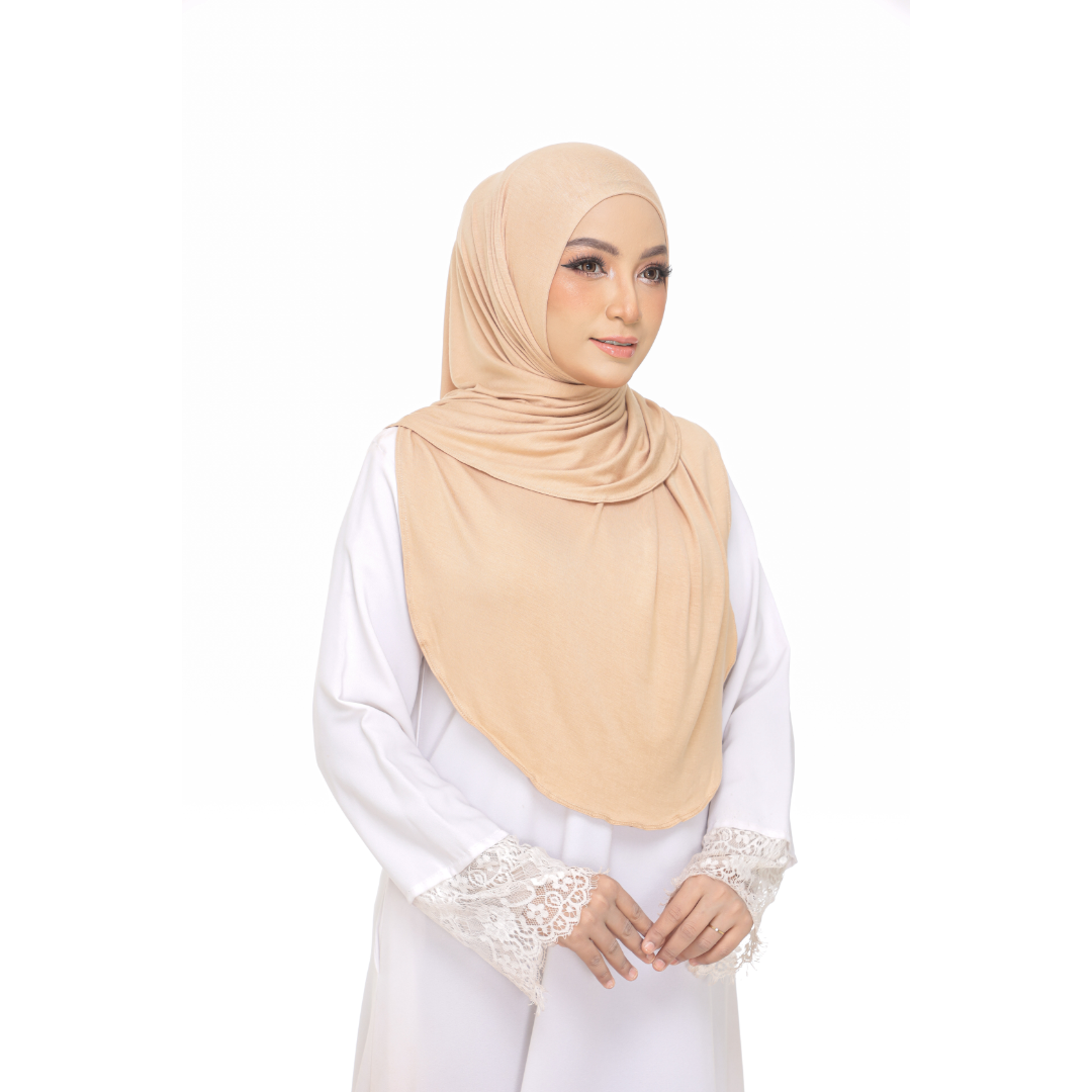 Nurul|Peach|Bawal Lazy Selapis|Cotton Jersey