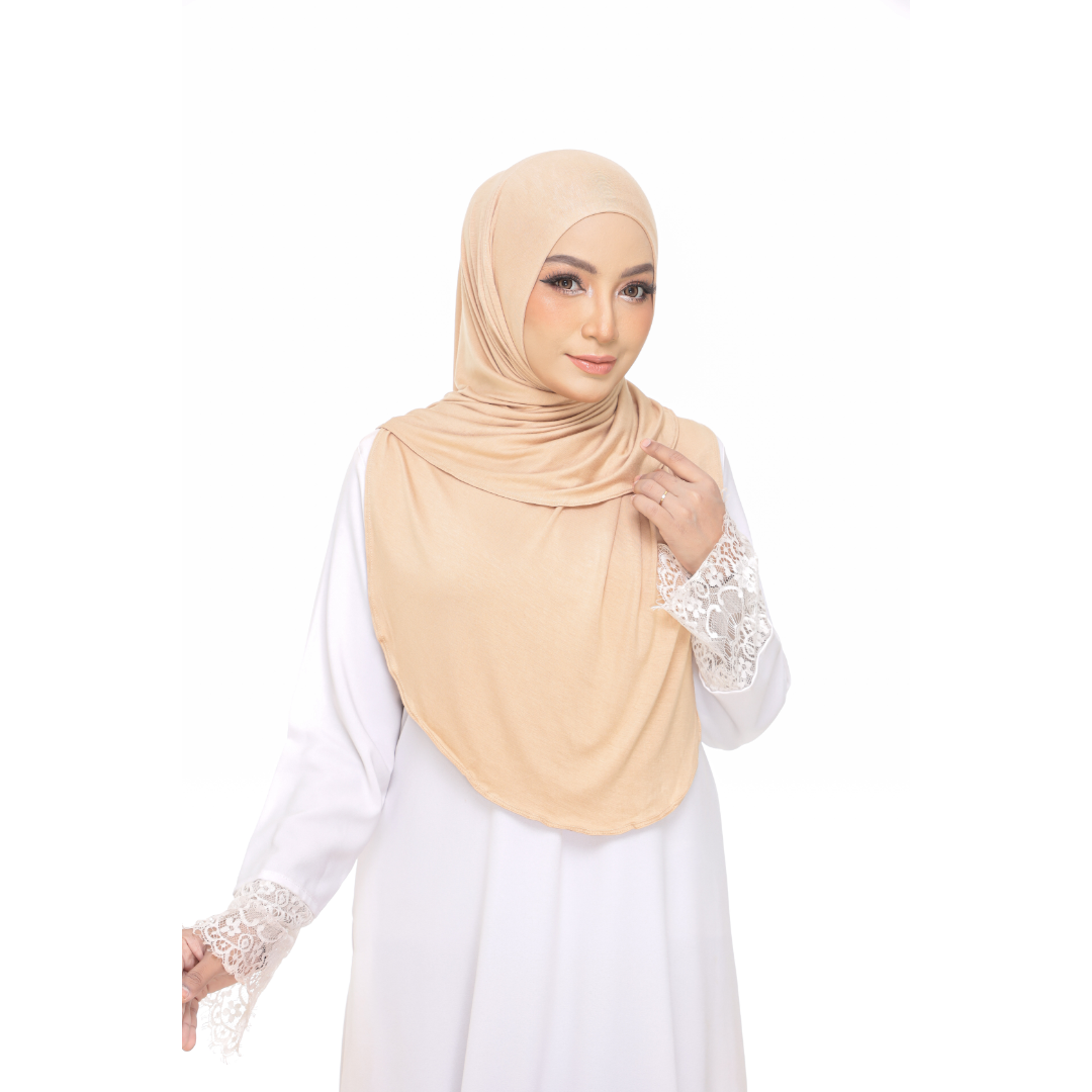 Nurul|Peach|Bawal Lazy Selapis|Cotton Jersey