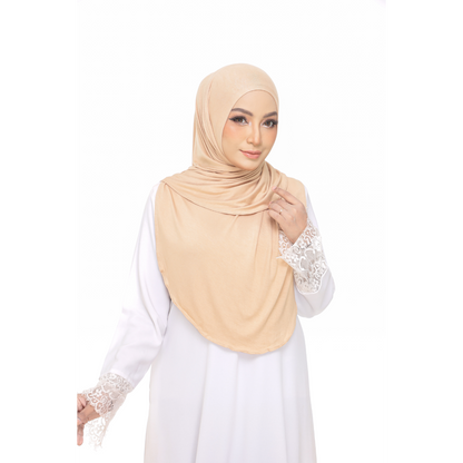 Nurul|Peach|Bawal Lazy Selapis|Cotton Jersey