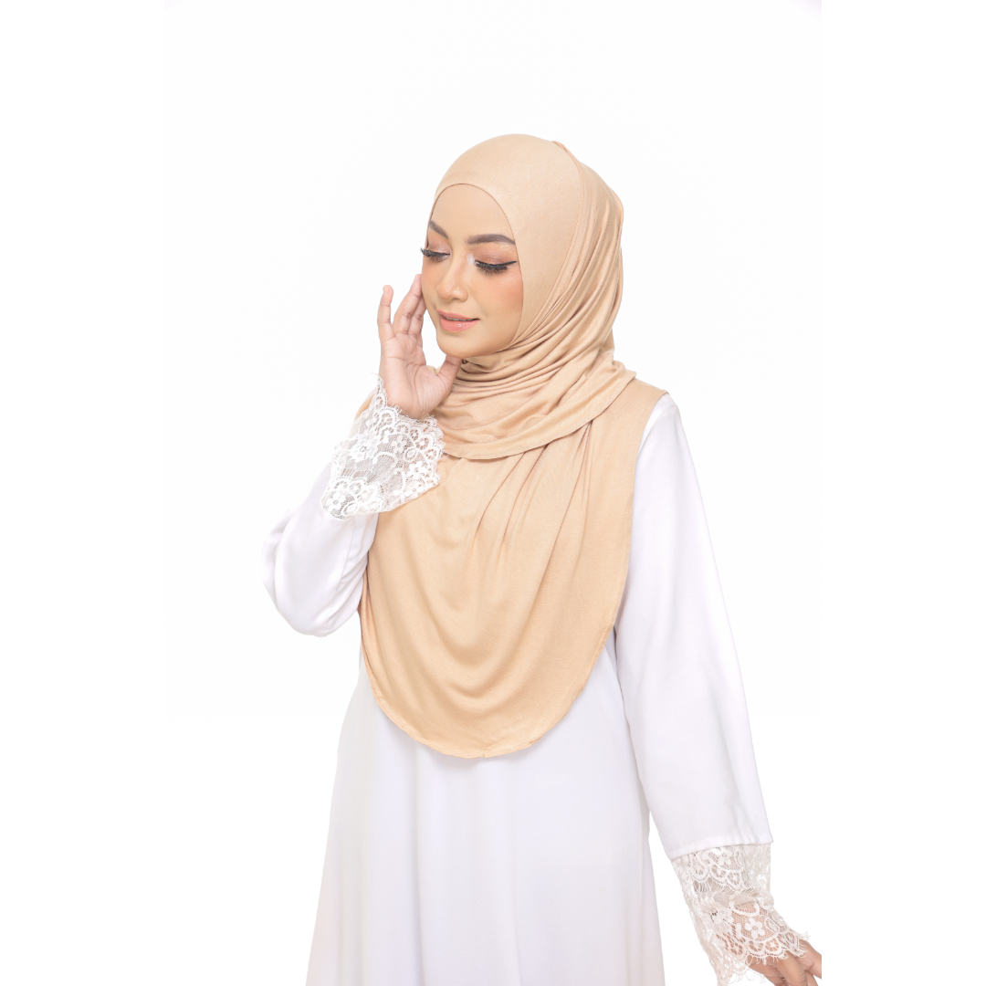Nurul|Peach|Bawal Lazy Selapis|Cotton Jersey
