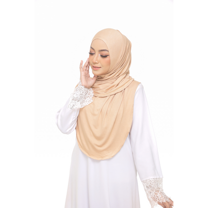 Nurul|Peach|Bawal Lazy Selapis|Cotton Jersey