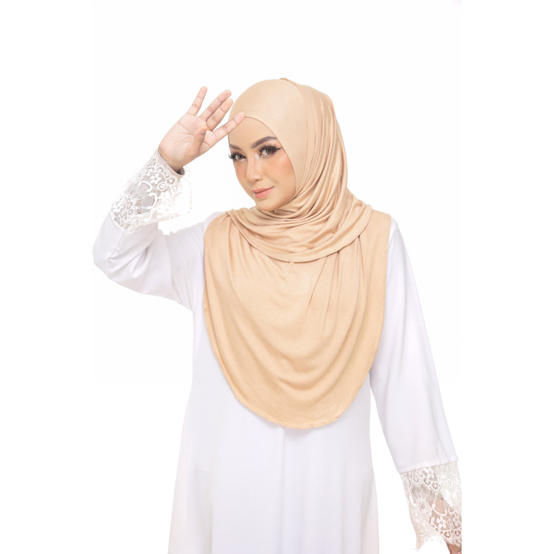 Nurul|Peach|Bawal Lazy Selapis|Cotton Jersey