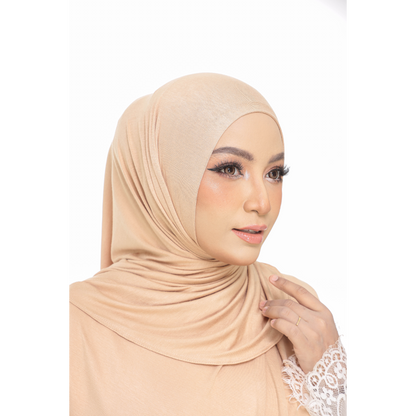 Nurul|Peach|Bawal Lazy Selapis|Cotton Jersey