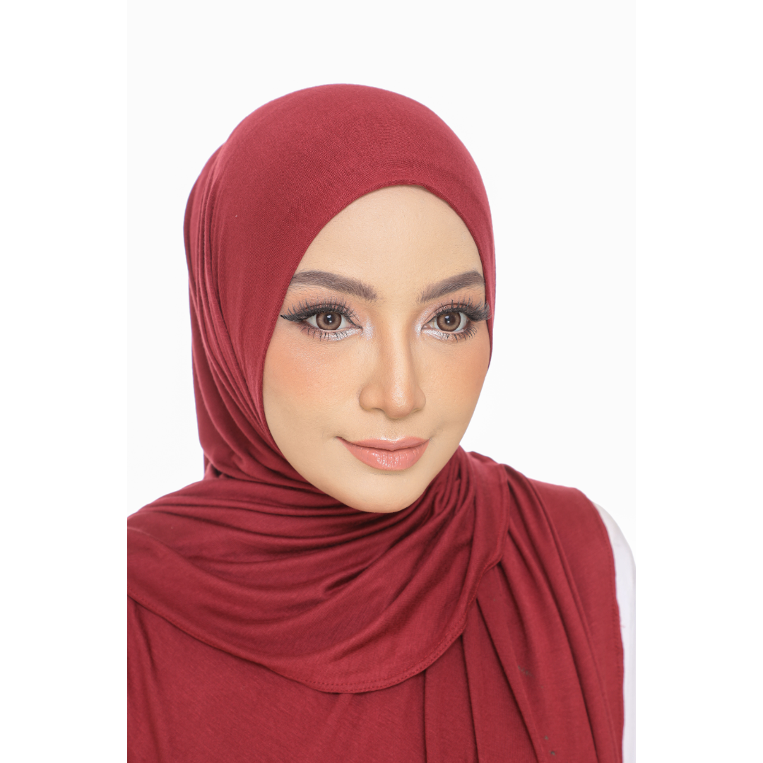 Nurul|Maroon|Bawal Lazy Selapis|Cotton Jersey