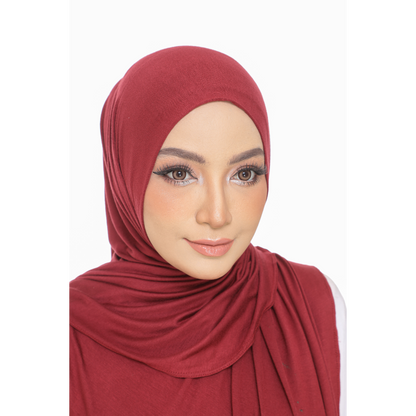Nurul|Maroon|Bawal Lazy Selapis|Cotton Jersey