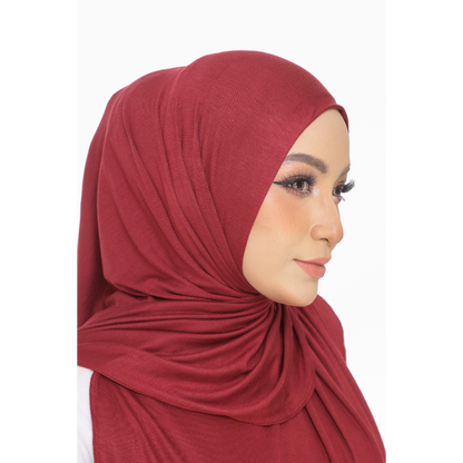 Nurul|Maroon|Bawal Lazy Selapis|Cotton Jersey