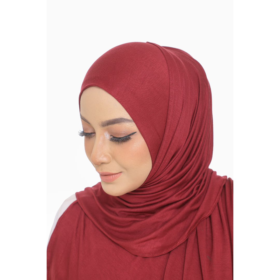 Nurul|Maroon|Bawal Lazy Selapis|Cotton Jersey