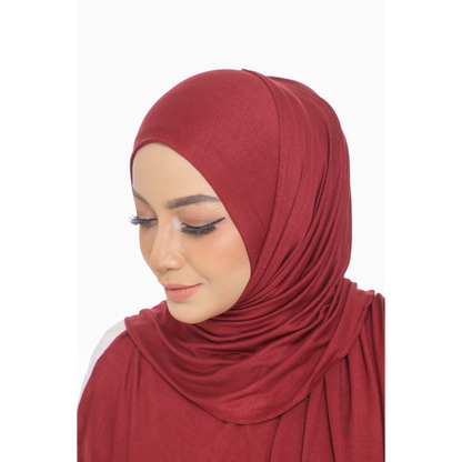 Nurul|Maroon|Bawal Lazy Selapis|Cotton Jersey