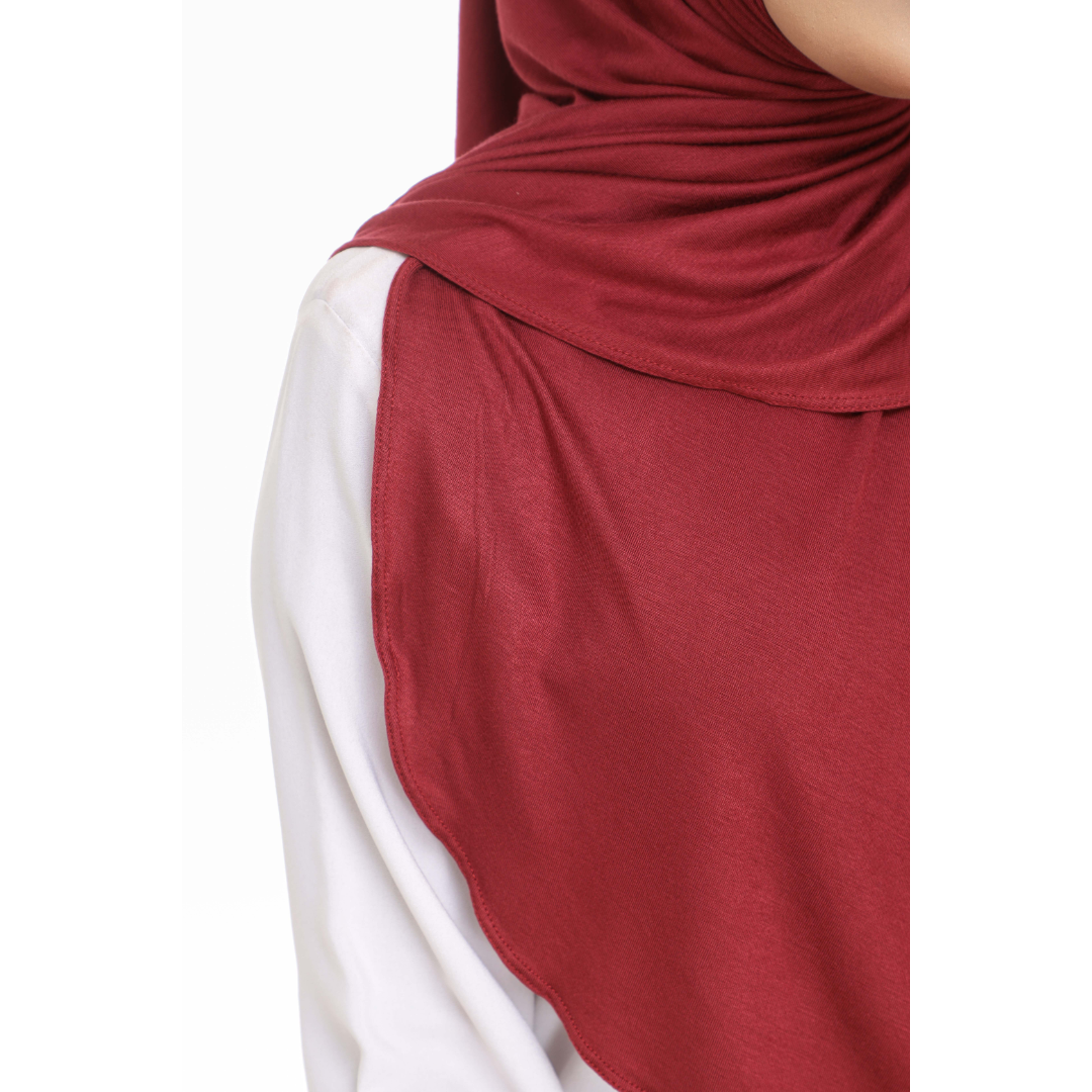 Nurul|Maroon|Bawal Lazy Selapis|Cotton Jersey