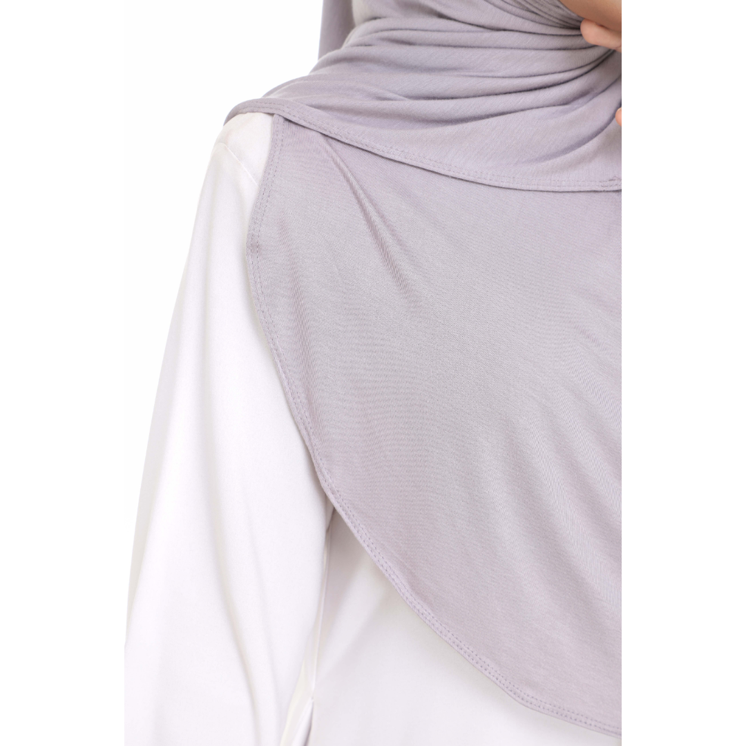 Nurul|Metallic Gray|Bawal Lazy Selapis|Cotton Jersey