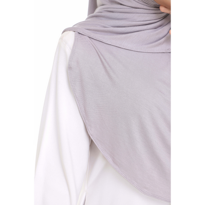 Nurul|Metallic Gray|Bawal Lazy Selapis|Cotton Jersey