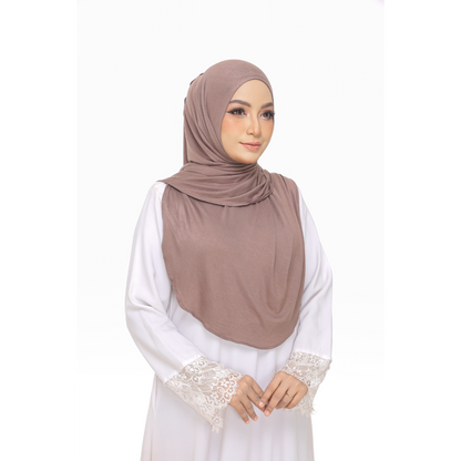 Nurul|Mocha|Bawal Lazy Selapis|Cotton Jersey