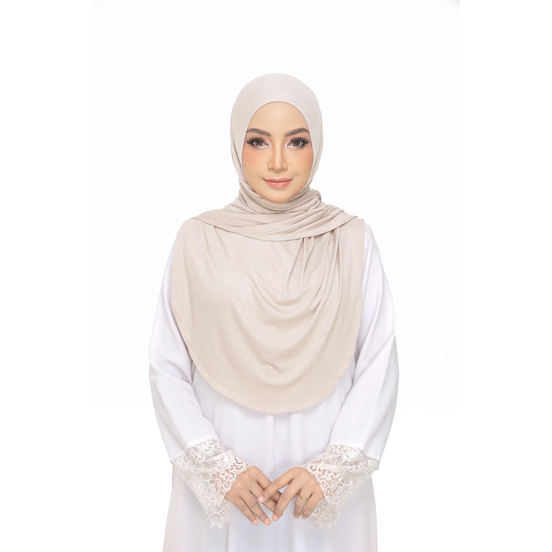 Nurul|Nude|Bawal Lazy Selapis|Cotton Jersey
