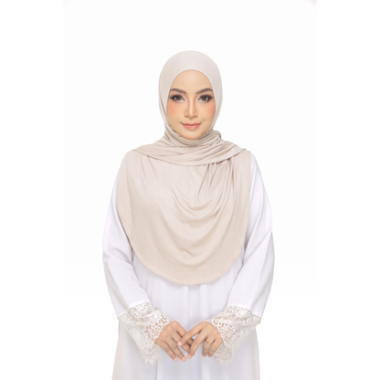 Nurul|Nude|Bawal Lazy Selapis|Cotton Jersey