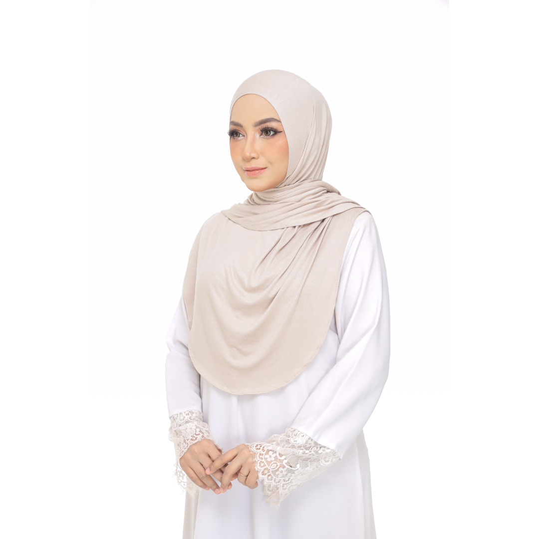 Nurul|Nude|Bawal Lazy Selapis|Cotton Jersey