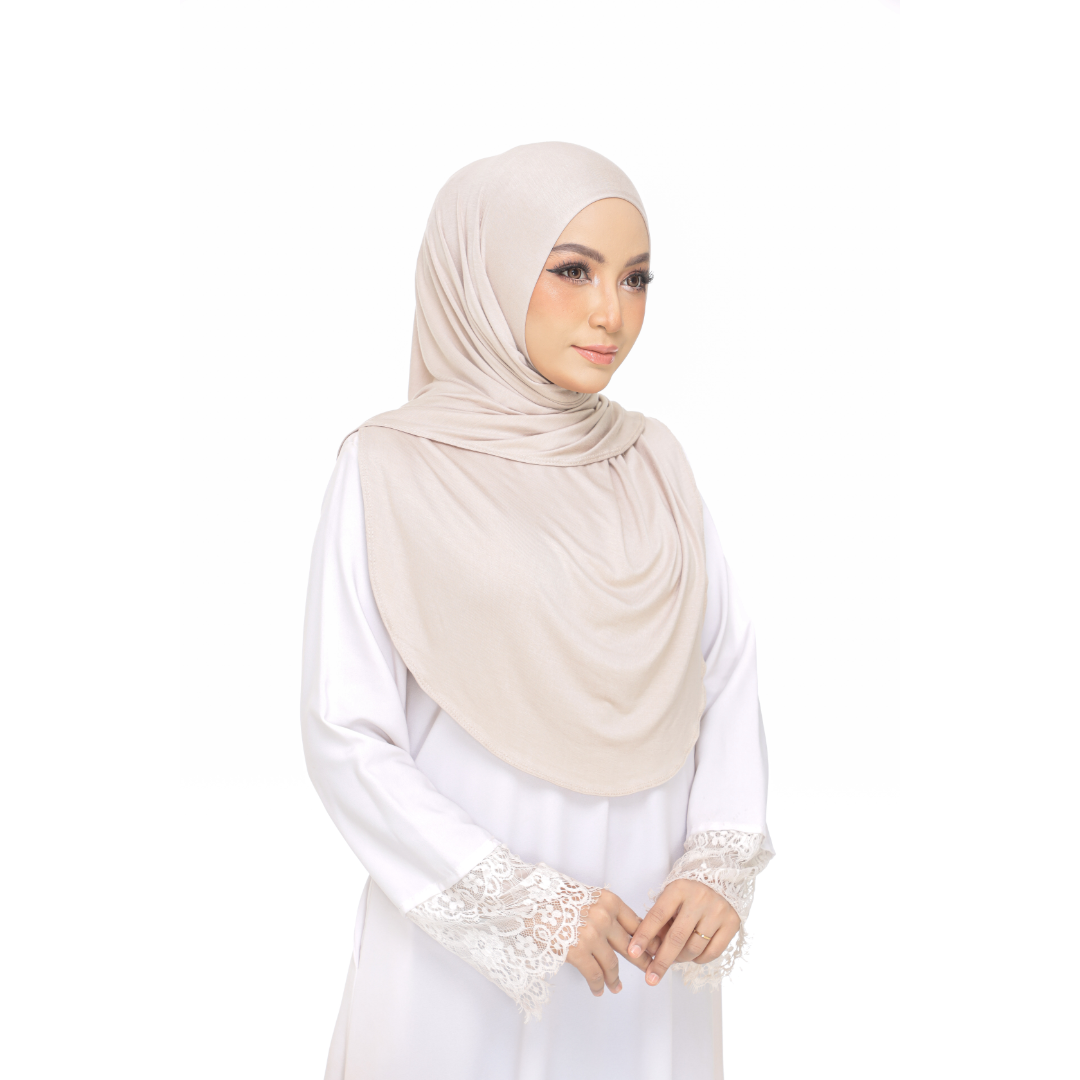 Nurul|Nude|Bawal Lazy Selapis|Cotton Jersey