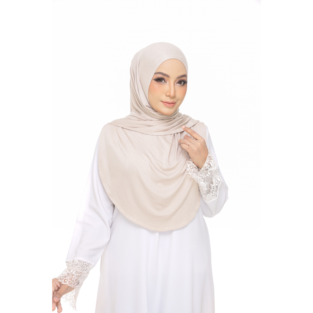 Nurul|Nude|Bawal Lazy Selapis|Cotton Jersey