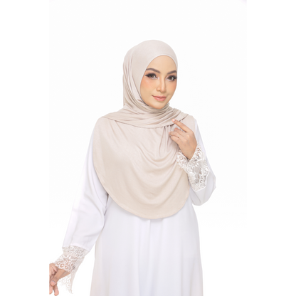 Nurul|Nude|Bawal Lazy Selapis|Cotton Jersey