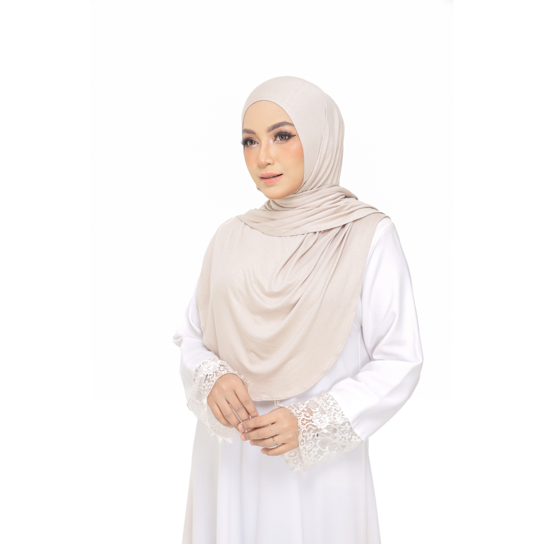 Nurul|Nude|Bawal Lazy Selapis|Cotton Jersey