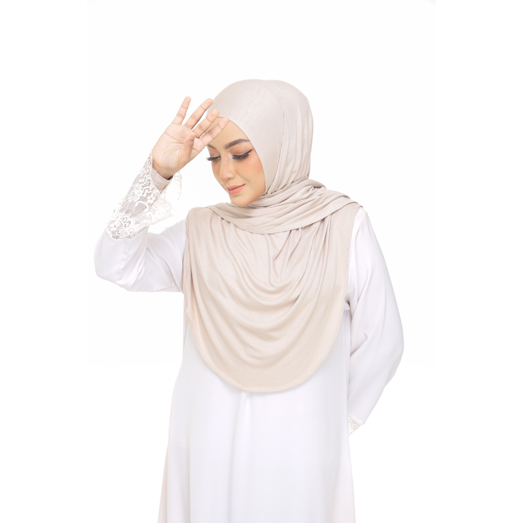 Nurul|Nude|Bawal Lazy Selapis|Cotton Jersey
