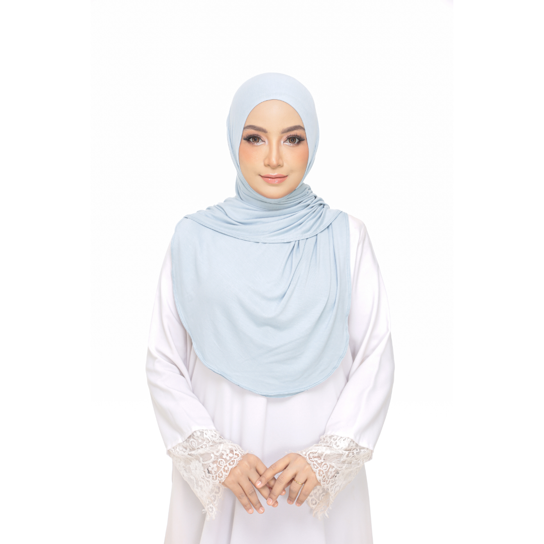 Nurul|Sky Blue|Bawal Lazy Selapis|Cotton Jersey