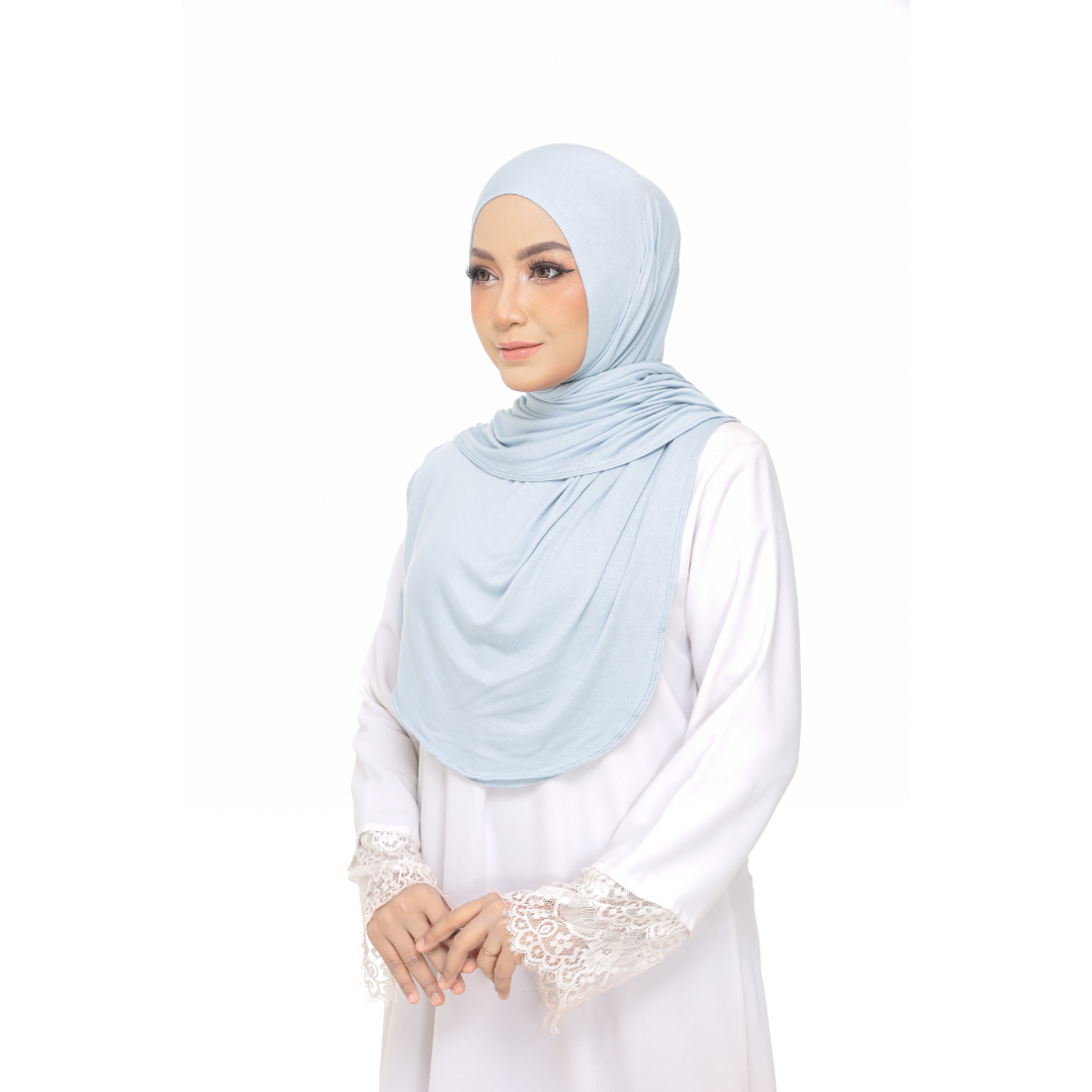 Nurul|Sky Blue|Bawal Lazy Selapis|Cotton Jersey