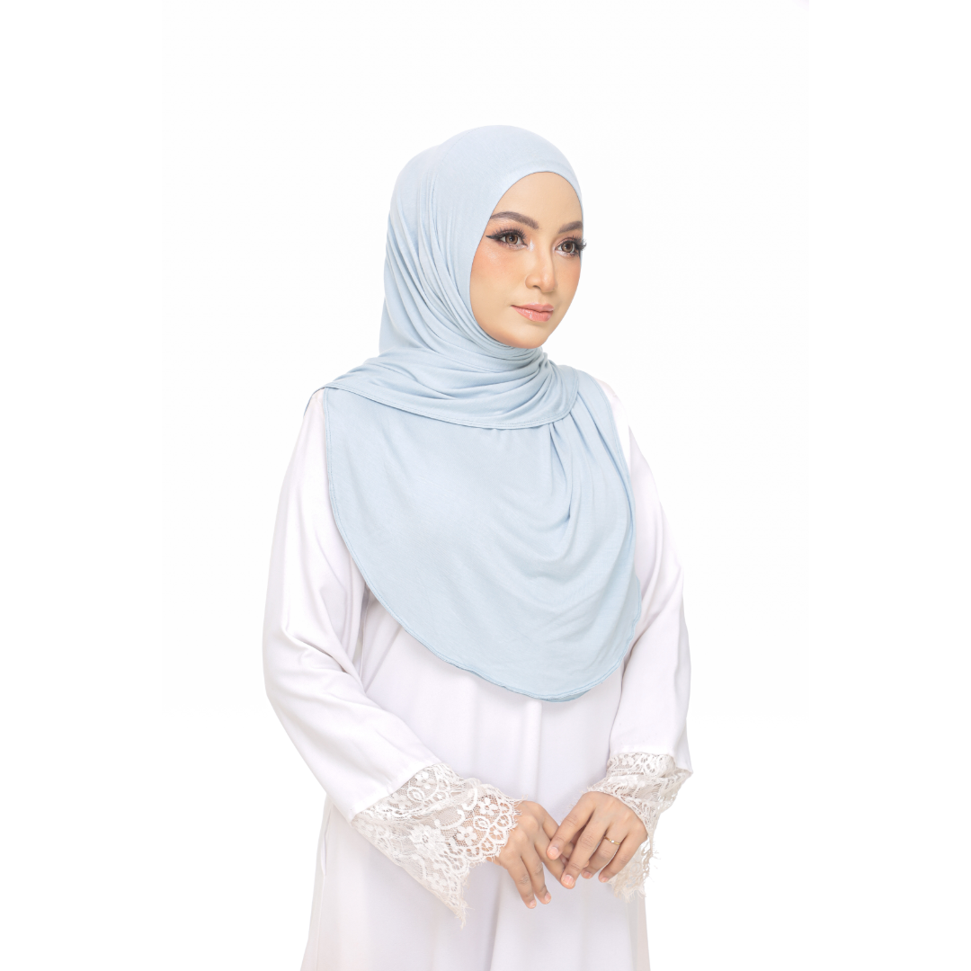 Nurul|Sky Blue|Bawal Lazy Selapis|Cotton Jersey