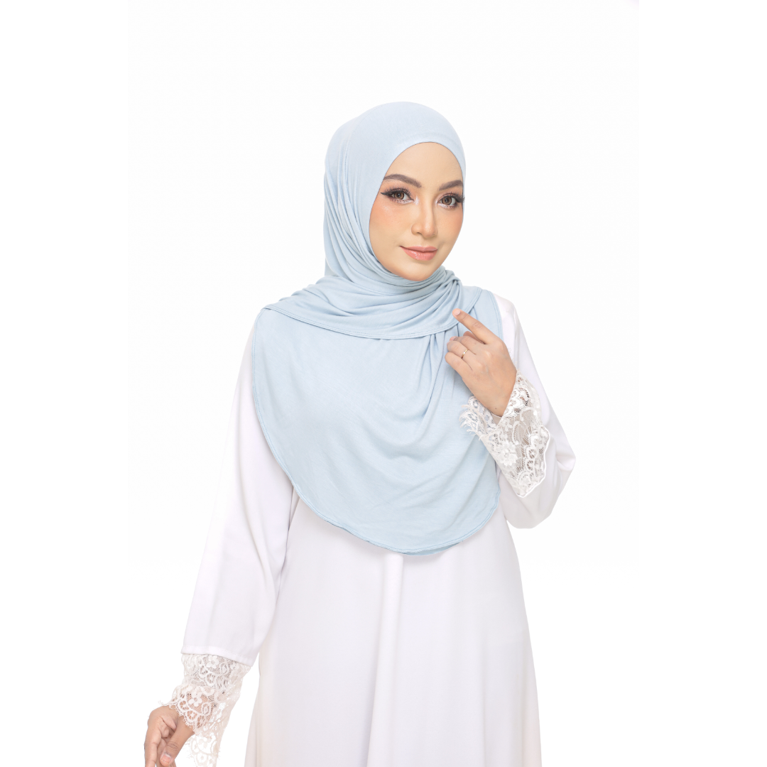 Nurul|Sky Blue|Bawal Lazy Selapis|Cotton Jersey