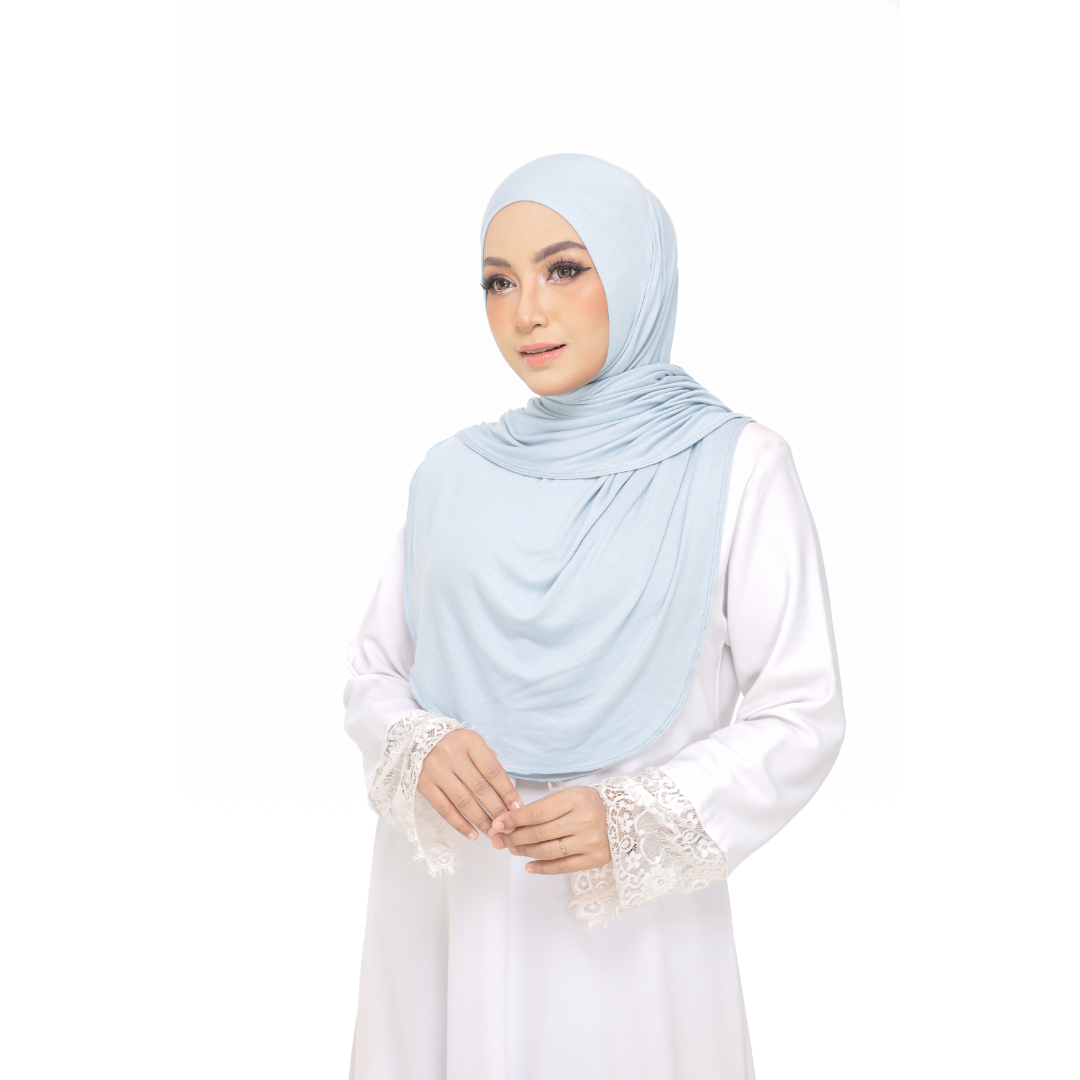 Nurul|Sky Blue|Bawal Lazy Selapis|Cotton Jersey