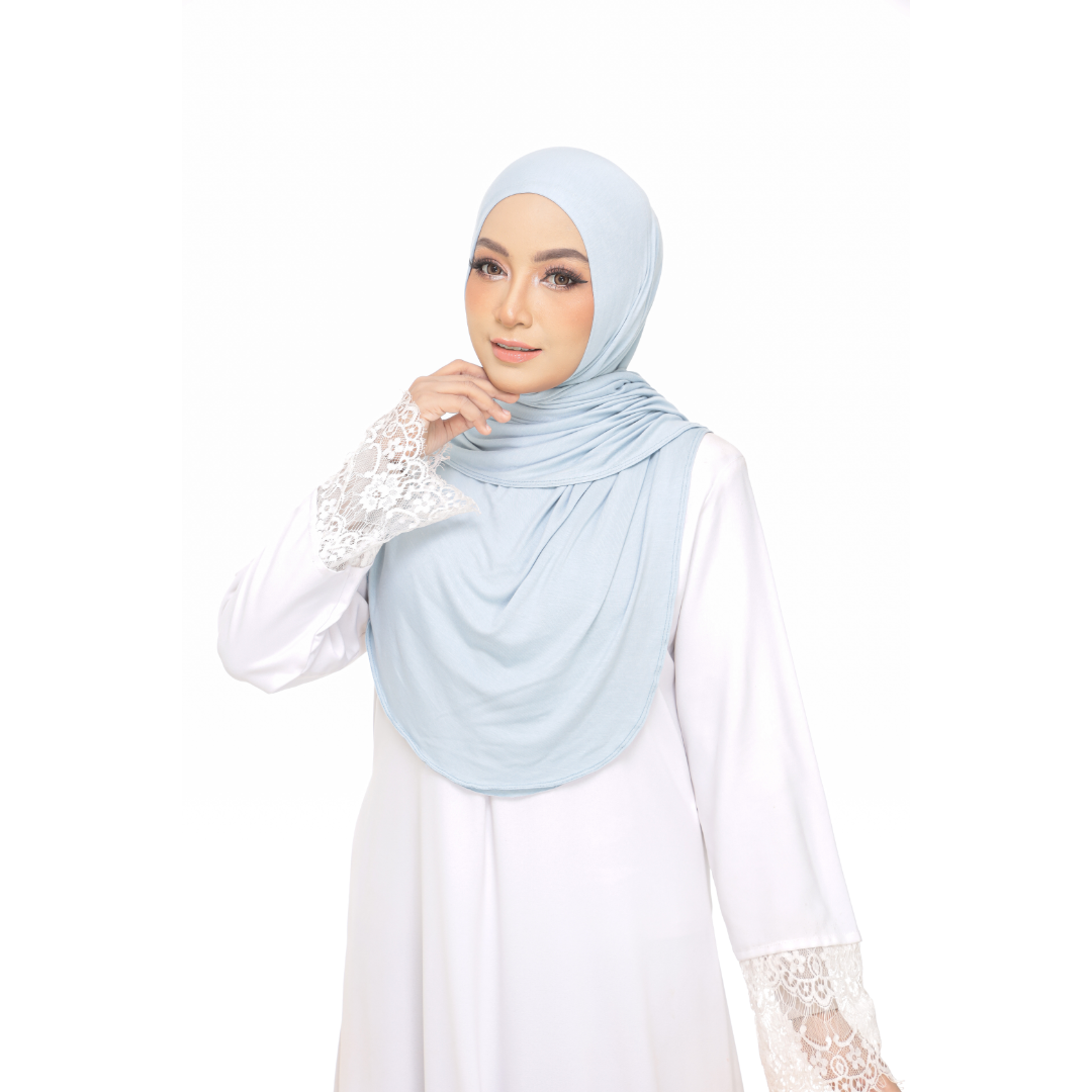Nurul|Sky Blue|Bawal Lazy Selapis|Cotton Jersey