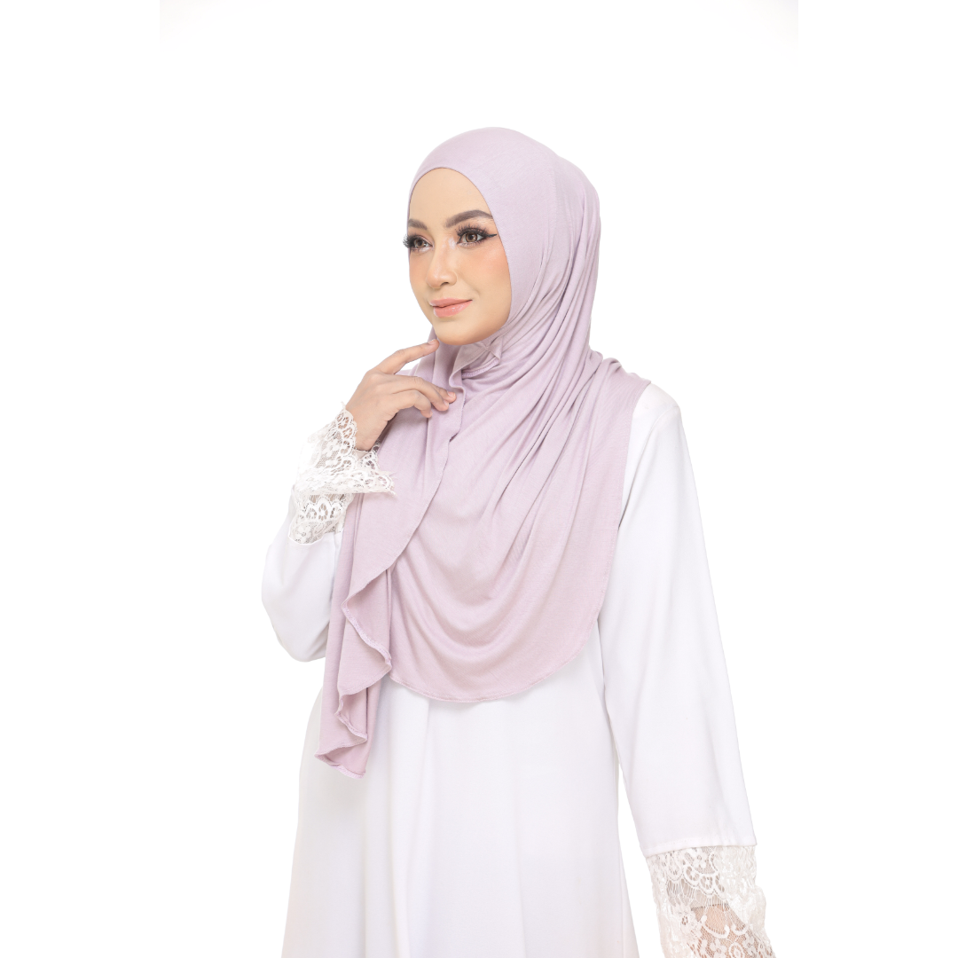 Nurul|Lavender|Bawal Lazy Selapis|Cotton Jersey