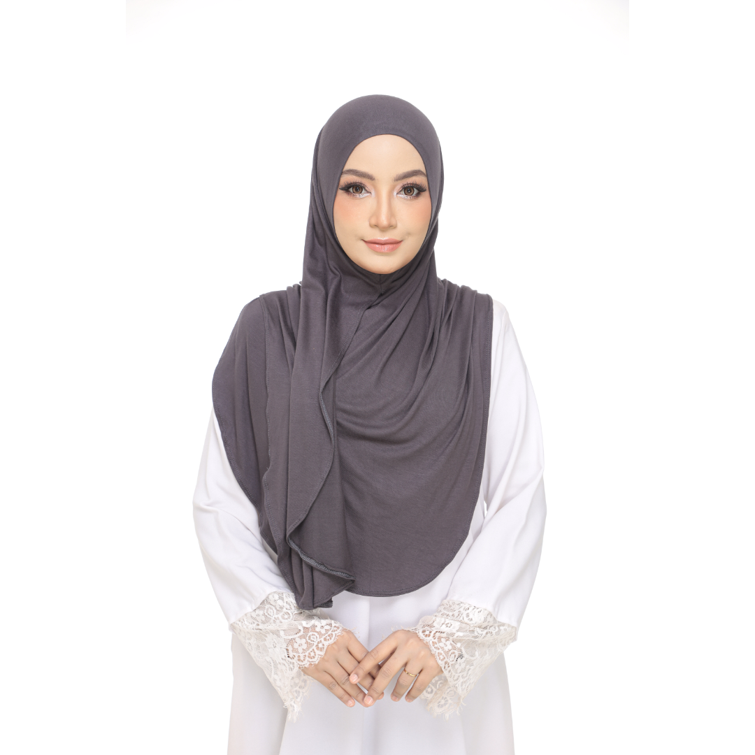 Nurul|Pebble Gray|Bawal Lazy Selapis|Cotton Jersey