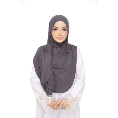 Nurul|Pebble Gray|Bawal Lazy Selapis|Cotton Jersey