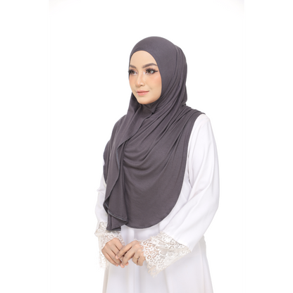 Nurul|Pebble Gray|Bawal Lazy Selapis|Cotton Jersey