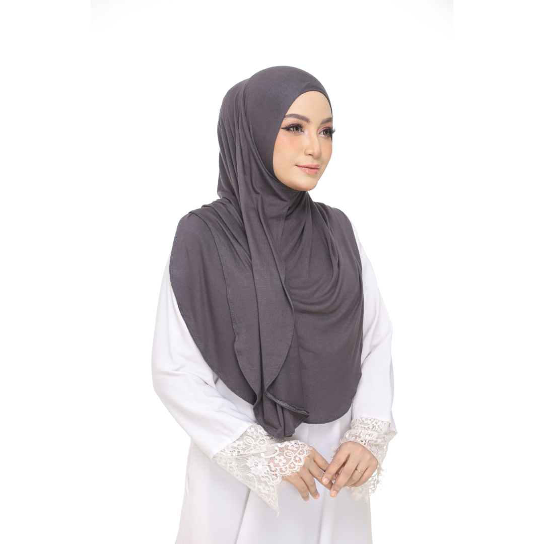 Nurul|Pebble Gray|Bawal Lazy Selapis|Cotton Jersey