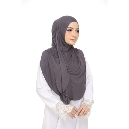 Nurul|Pebble Gray|Bawal Lazy Selapis|Cotton Jersey