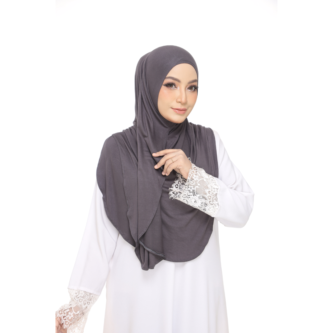 Nurul|Pebble Gray|Bawal Lazy Selapis|Cotton Jersey