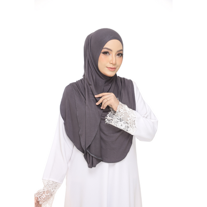 Nurul|Pebble Gray|Bawal Lazy Selapis|Cotton Jersey