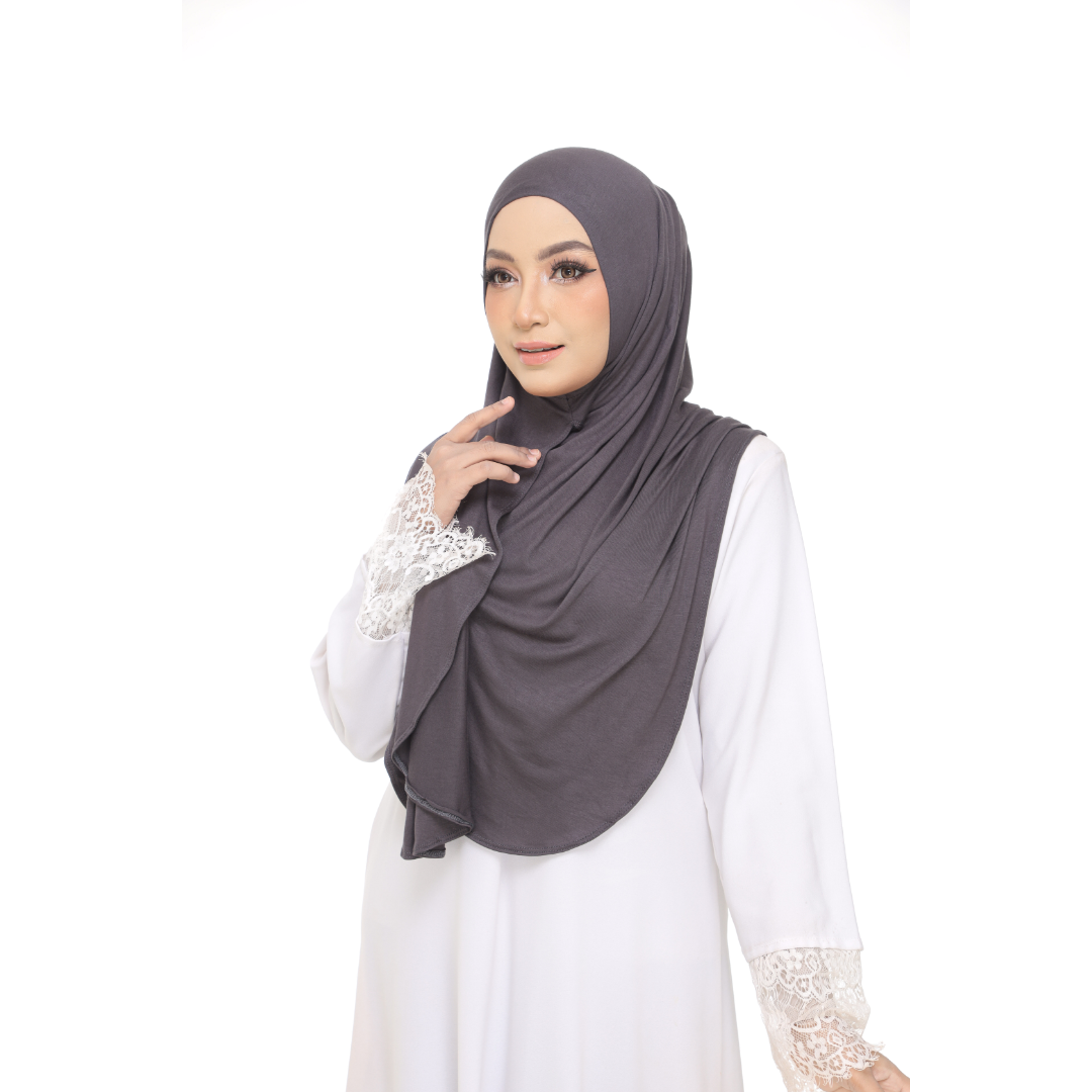 Nurul|Pebble Gray|Bawal Lazy Selapis|Cotton Jersey