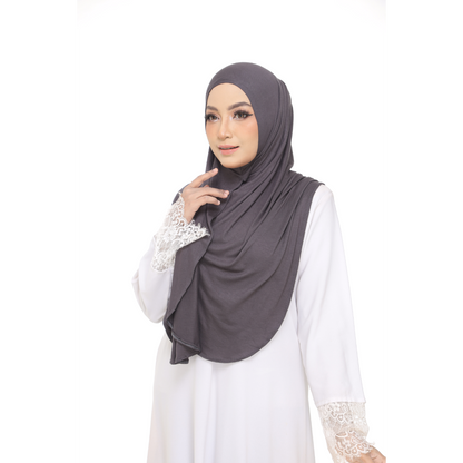 Nurul|Pebble Gray|Bawal Lazy Selapis|Cotton Jersey
