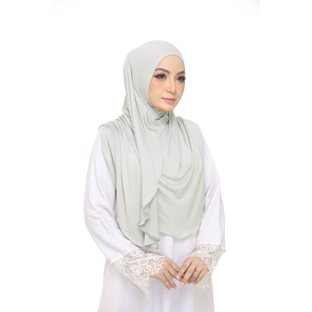 Nurul|Light Green|Bawal Lazy Selapis|Cotton Jersey