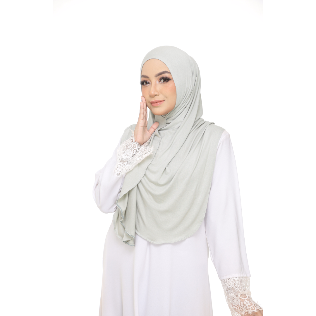 Nurul|Light Green|Bawal Lazy Selapis|Cotton Jersey